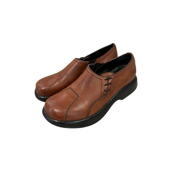 Dansko Clogs Women's 41 / 10.5/ 11 Brown Leather Comfort Made In Portugal Shoe - Picture 2 of 9